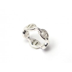 BAGUE HERMES CHAINE D'ANCRE ENCHAINEE PM H109507B00048 T52 EN ARGENT MASSIF 320€