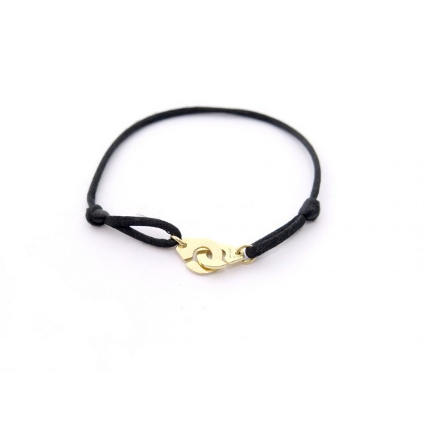 BRACELET DINH VAN MENOTTES R10 341102 EN OR JAUNE 18K CORDON NOIR 850€