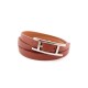 BRACELET HERMES HAPI 3 TRIPLE TOUR T15 A 16 EN CUIR VEAU SWIFT MARRON BROWN 300€