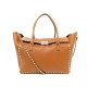 NEUF SAC A MAIN VALENTINO ROCKSTUD MM CABAS CAMEL BANDOULIERE TOTE BAG 2200€
