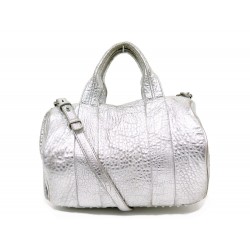 SAC A MAIN ALEXANDER WANG ROCCO DUFFLE BANDOULIERE EN CUIR ARGENTE HAND BAG 870€