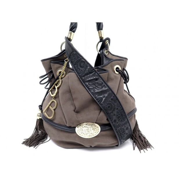 SAC A MAIN LANCEL BRIGITTE BARDOT BB BANDOULIERE DAIM TAUPE HAND BAG PURSE 890€