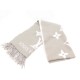 NEUF ECHARPE VUITTON REYKJAVIK M71126 EN CACHEMIRE BEIGE NEW CASHMERE SCARF 710€