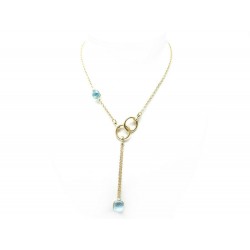 NEUF COLLIER POMELLATO NUDO 53 CM TOPAZE OR JAUNE ET DIAMANTS NEW NECKLACE 8900€