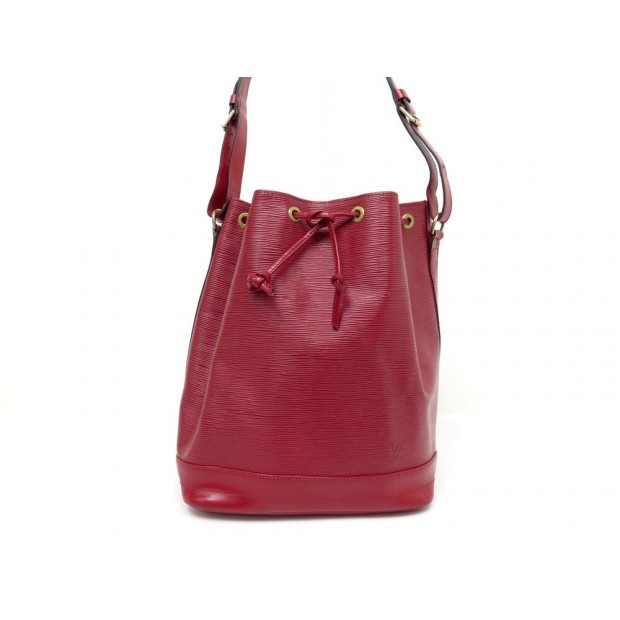 VINTAGE SAC A MAIN LOUIS VUITTON NOE GM CUIR EPI ROUGE RED LEATHER HANDBAG 1600€