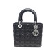 NEUF SAC A MAIN CHRISTIAN DIOR LADY MEDIUM M0565PNGE CUIR CANNAGE NOIR BAG 5000€