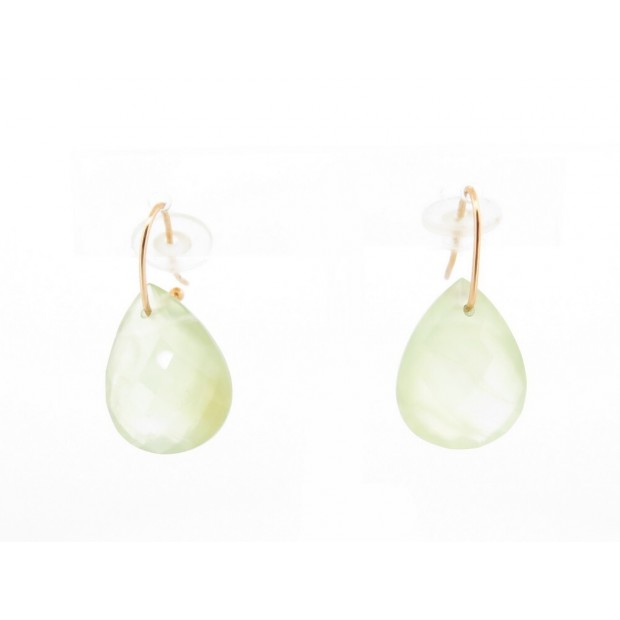 NEUF BOUCLES D'OREILLES MORGANNE BELLO GOUTTES FRIANDISES OR JAUNE EARRINGS 390€