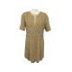 ROBE CHANEL P49821 TAILLE 42 L EN TWEED ET SOIE JAUNE YELLOW SILK DRESS 4890€