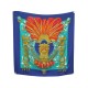 NEUF FOULARD HERMES MEXIQUE PAR CATY LATHAM EN SOIE BLEUE NEW SILK SCARF 410€