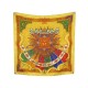 FOULARD HERMES CARPE DIEM METZ CARRE 90 CM EN SOIE JAUNE YELLOW SILK SCARF 460€