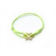 BRACELET DINH VAN ETOILE GM 20MM T14-22 EN OR JAUNE 18K CORDON VERT YELLOW GOLD