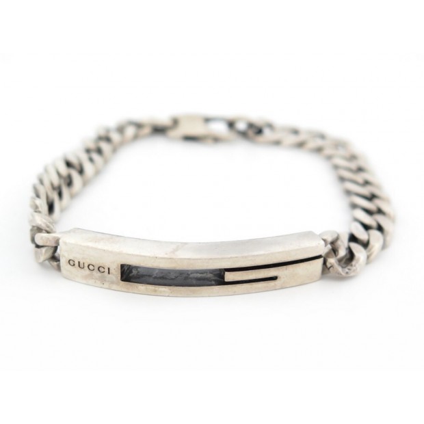 BRACELET GUCCI GOURMETTE EN ARGENT MASSIF 925 T20 SILVER STERLING STRAP 330€