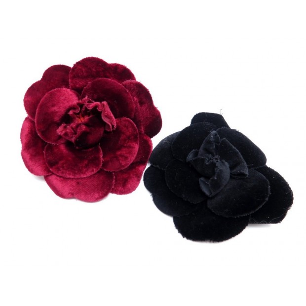 BROCHE CHANEL CAMELIA FLEUR BIJOU CANVAS FLOWER PIN BROOCH JEWEL 1