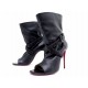 CHAUSSURES CHRISTIAN LOUBOUTIN SURVISSIMA 100 38 BOTTINES CUIR NOIR BOOTS 995€