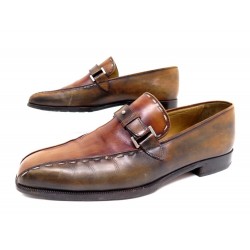 CHAUSSURES BERLUTI MOCASSINS A707 7.5 41.5 EN CUIR PATINE LOAFERS SHOES 1860€