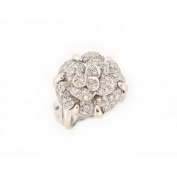 BAGUE CHANEL CAMELIA T51 EN OR BLANC 18K ET DIAMANTS 3.45CT GOLD DIAMONDS RING