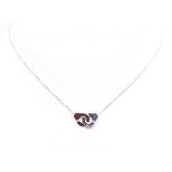 COLLIER PENDENTIF DINH VAN MENOTTES R8 EN OR BLANC 18K WHITE GOLD NECKLACE 1100€