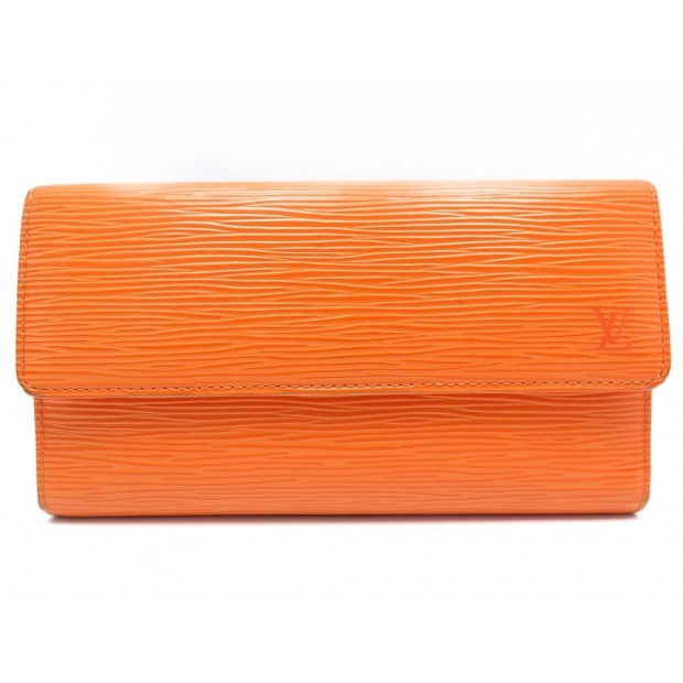 PORTEFEUILLE LOUIS VUITTON SARAH CUIR EPI MANDARINE ORANGE LEATHER WALLET 645€