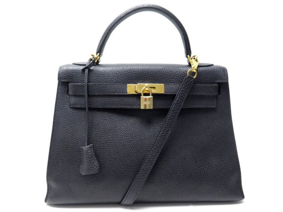 sac a main hermes kelly 32 cuir togo noir dore 2008