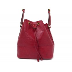 VINTAGE SAC A MAIN LOUIS VUITTON NOE PM EN CUIR EPI ROUGE RED BUCKET BAG 1500€