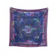 VINTAGE FOULARD HERMES LA MARE AUX CANARDS DAPHNE DUCHESNE SOIE BLEUE SCARF 460€