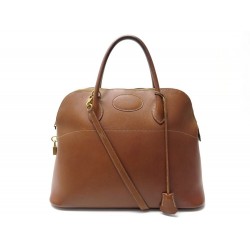 VINTAGE SAC A MAIN HERMES BOLIDE 35 BANDOULIERE EN CUIR COURCHEVEL GOLD 6440€