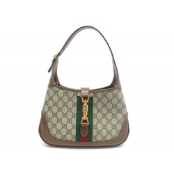 SAC A MAIN GUCCI JACKIE 1961 MM 636706 TOILE GG SUPREME WEB CUIR HAND BAG 2700€