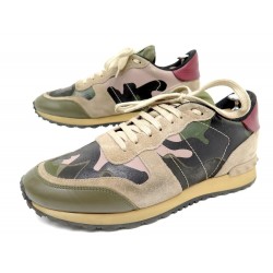 CHAUSSURES VALENTINO ROCKRUNNER 41 BASKETS CAMOUFLAGE KAKI + BOITE SNEAKERS 550€