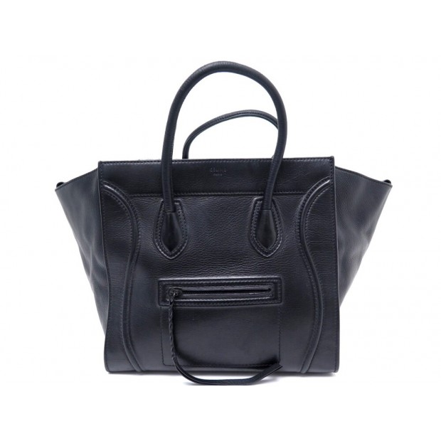 SAC A MAIN CELINE LUGGAGE PHANTOM MEDIUM 169953 CUIR GRAINE NOIR HAND BAG 2600€