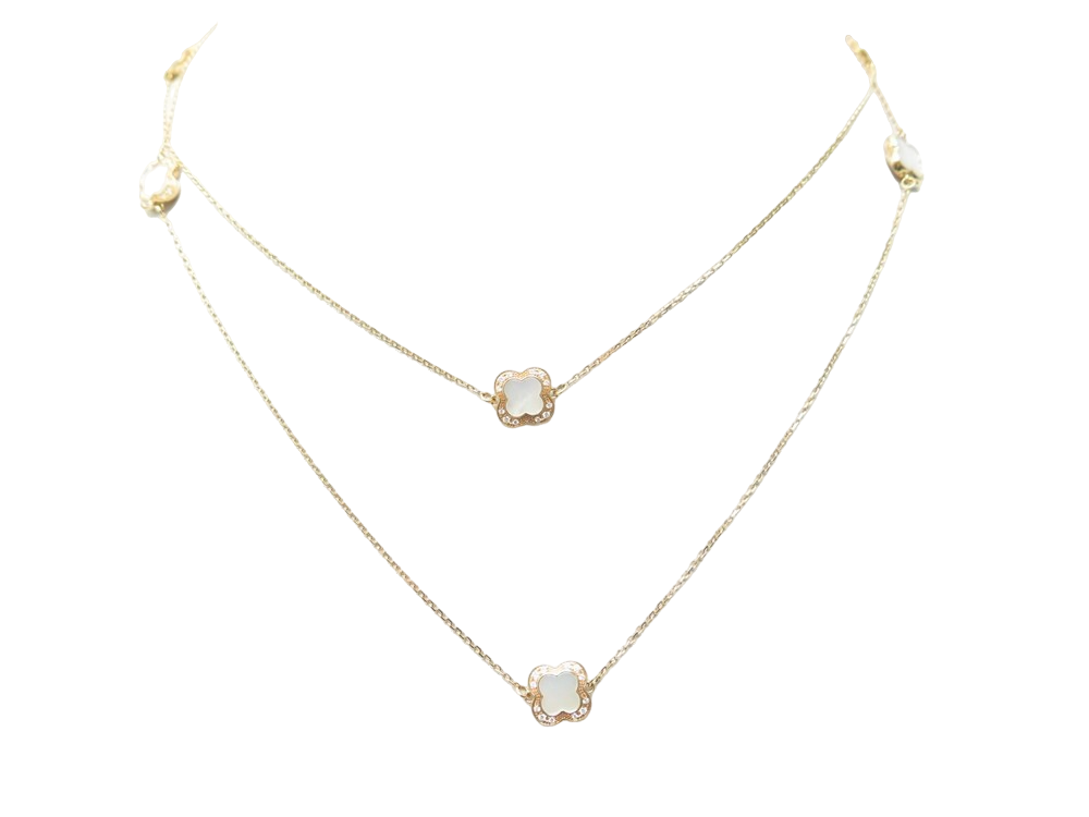 collier mauboussin trefle de toi 90 cm or rose