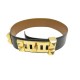 CEINTURE HERMES MEDOR COLLIER DE CHIEN T65 EN CUIR BOX NOIR BLACK BELT 1380€