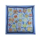 FOULARD HERMES LA MECANIQUE DES IDEES CARRE 90 CM EN SOIE BLEUE SILK SCARF 460€