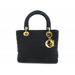 VINTAGE SAC A MAIN CHRISTIAN DIOR LADY M EN TOILE NOIRE CANVAS HAND BAG 3900€