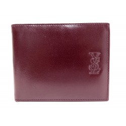 NEUF VINTAGE PORTEFEUILLE YVES SAINT LAURENT PORTE CARTES CUIR WALLET NEW 225€