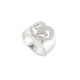 BAGUE O.J. PERRIN LEGENDES COEUR 38 DIAMANTS BRILLANTS T 52 OR BLANC 18K RING