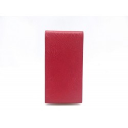 PORTE BLOC NOTE HERMES EN CUIR EPSOM ROUGE + 4 RECHARGES COUVERTURE RED HOLDER