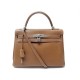 SAC A MAIN HERMES KELLY 32 RETOURNE 2006 EN CUIR TOGO GOLD BANDOULIERE HAND BAG