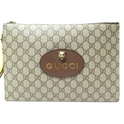 SAC POCHETTE A MAIN GUCCI SUPREME GG NEO VINTAGE 473956 TOILE BEIGE POUCH 790€