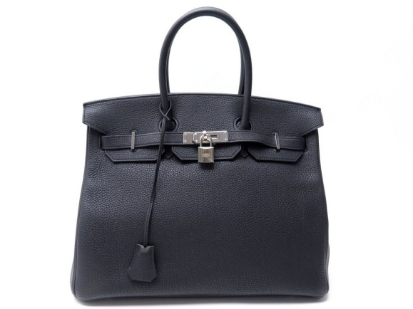  sac a main hermes birkin 35 cuir togo acier