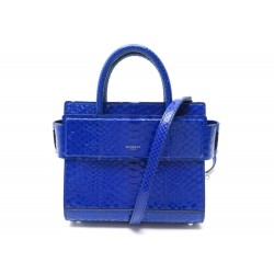 SAC A MAIN GIVENCHY HORIZON PM EN CUIR DE PYTHON BLEU BANDOULIERE HAND BAG 3590€