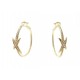 NEUF BOUCLES D'OREILLES MAUBOUSSIN CREOLES ETOILE DIVINE OR & DIAMANTS EARRINGS