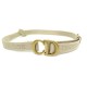 CEINTURE CHRISTIAN DIOR FERMOIR LOGO CD EN TOILE ET CUIR BEIGE CANVAS BELT 490€