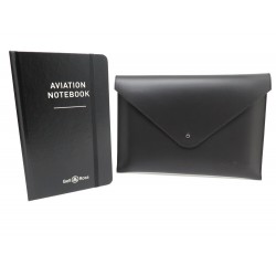 NEUF BELL & ROSS CARNET MONTRE AVIATION + POCHETTE ENVELOPPE CUIR NOTEBOOK POUCH