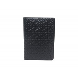 NEUF PORTE CARTES PASSEPORT JACOB AND CO EN CUIR MONOGRAMME NOIR HOLDER COVER