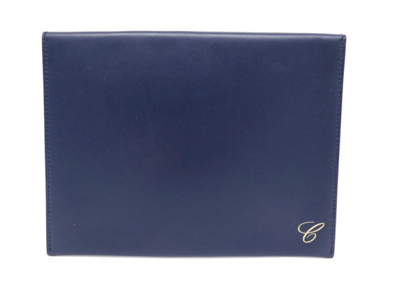 pochette chopard enveloppe 22.5cm en cuir bleu