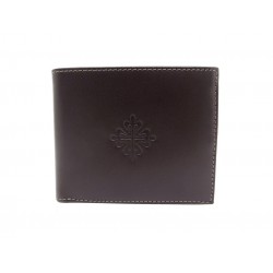 NEUF PORTEFEUILLE PATEK PHILIPPE PORTE CARTES MONNAIE CUIR MARRON BROWN WALLET