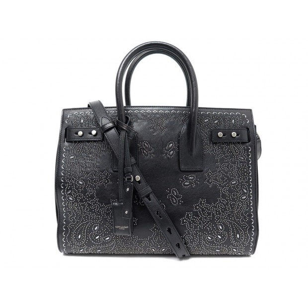 SAC A MAIN SAINT LAURENT SAC DE JOUR 513122 EN CUIR NOIR EDITION LIMITEE HANDBAG