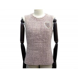 HAUT CHRISTIAN DIOR ECUSSON DIORAMA 7C21566B1156 38 M EN TWEED ROSE PINK TOP