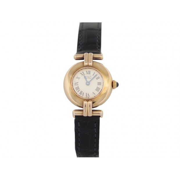 VINTAGE MONTRE MUST DE CARTIER COLISEE VERMEIL OR ARGENT 23MM QUARTZ WATCH 2490€