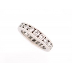 BAGUE DE BEERS ALLIANCE D'ETERNITE GM T 50 EN PLATINE 20 DIAMANTS 1.4CTS 7950€